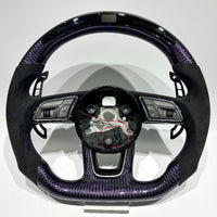 Volante de fibra de carbono Audi RS con LED - vista frontal