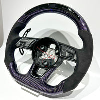 Volante de fibra de carbono Audi RS con LED - vista angular