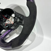 Volante de fibra de carbono Audi RS con LED - detalle