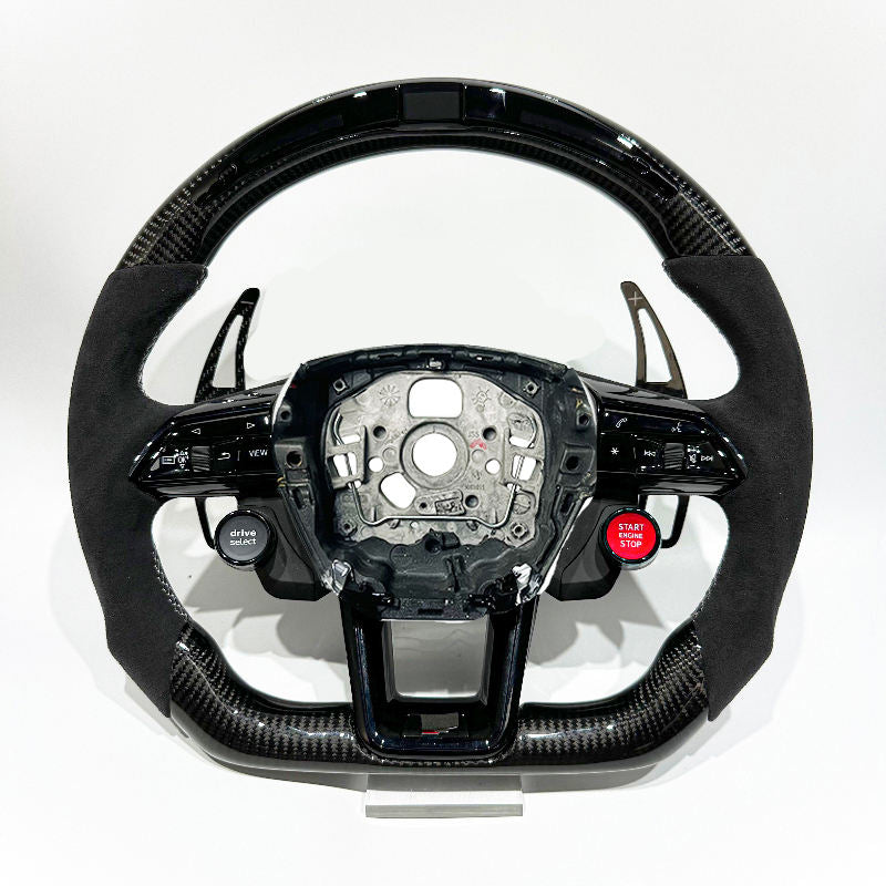 Volante de fibra de carbono Audi RS con Drive Select - vista frontal
