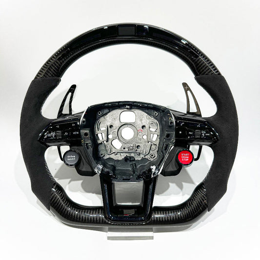 Volante de fibra de carbono Audi RS con Drive Select - vista frontal