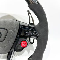 Volante de fibra de carbono Audi RS con Drive Select - detalle