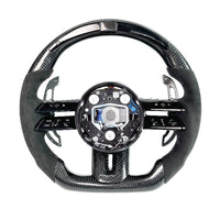 Volante de fibra de carbono AMG 3 radios LED Mercedes-Benz - vista frontal